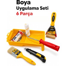 Tabis Boya Uygulama Seti 6 Parça Küçük Boya Kabı Rulo Fırça Tüm Ihtiyaçlarınız Tek Pakette