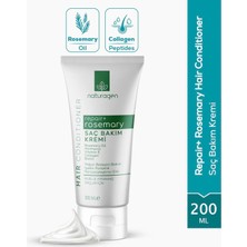 Naturagen Repair+ Rosemary Saç Bakım Kremi 200 ml | Hasar Onarımı | Biberiye Özlü | Kuru ve Yıpranmış Saçlar