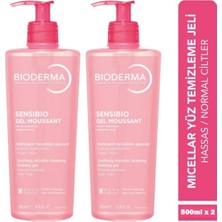 Bioderma Hassas Ciltler Için Temizleyici Jel - Sensibio Foaming Gel 500 ml 2 Adet