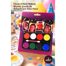 Yenilig 2 Adet Palyaço Yüz Boyama Seti – Fırçalı 8 Renk Makyaj Boyası, Çocuk ve Yetişkin Için Face Paint