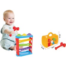 Bengi Store Pilsan 2'li Eğitici Bebek Oyuncak Seti Mini Top Oyunu ve Afacan Çekiç Bultak Oyuncak Seti