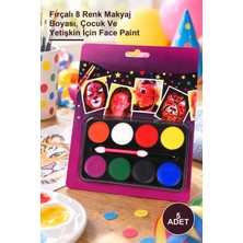 Yenilig 5 Adet Palyaço Yüz Boyama Seti – Fırçalı 8 Renk Makyaj Boyası, Çocuk ve Yetişkin Için Face Paint