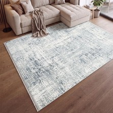 Cool Halı Nocturn Gri Soyut Abstract Desen Kaymaz Yıkanabilir Pati Dostu Eskitme Salon Oturma Odası Halısı