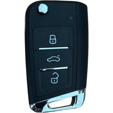 Store Autohan Keys Universal Golf Tipi Katlanır Akıllı Oto Kumanda, 3 Butonlu, 433 Mhz, Kodlanabilir Uzaktan Kumanda Anahtarı