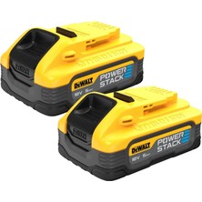 Devrim Cnc Dewalt 18V DCBP518 Powerstack Ikili Set Yedek Akü Batarya (2 Adet)