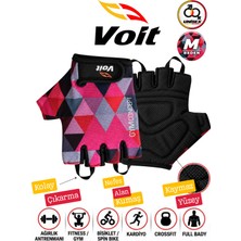 Voit Fitness Kardiyo Ağırlık Body Dambıl Halter Bisiklet Sporcu Antrenman Eldiven - 8080 - Unisex Yarım Parmak Terletmeyen Yoga Pilates Eldiveni