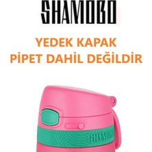 Shamobo Yedek Kapak 350 ml Çelik Termos Için Koyu Pembe Renkli Bpa Içermez Hafif Yapı Yedek Kapağı