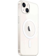 Bin1çeşit iPhone 15 Plus Kılıf Magneticsafe Şeffaf Silikon - Şeffaf