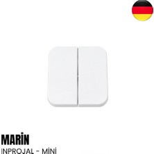 İnprojal Inprojal Marin Ikili Anahtar Komütatör Kapağı - Mini (Tekne, Yat, Karavan) - Beyaz