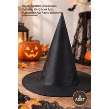 Yenilig 8 Adet Cadı Şapkası – Siyah Kostüm Aksesuarı, Yetişkin ve Çocuk Için, Halloween ve Party Witch Hat