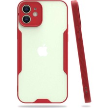 Bin1çeşit Iphone 12 Kılıf Platin Silikon - Kırmızı
