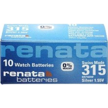 Bin1çeşit Renata 315 SR716SW 1.55V Alkalin Saat Pili 10 Adet