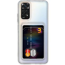 Bin1çeşit Redmi Note 11 Kılıf Kart Şeffaf Silikon - Şeffaf