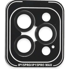 Bin1çeşit iPhone 15 Pro Max Pvd Metal Kamera Lens - Siyah
