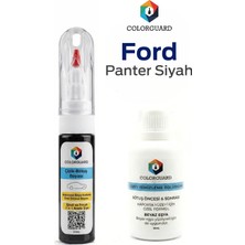 COLORGUARD Ford Panter Siyah İğneli & Fırçalı Şişe Rötuş Boyası ve Yüzey Temizleme Solüsyonu Seti