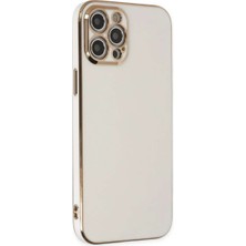 Bin1çeşit iPhone 12 Pro Kılıf Volet Silikon - Beyaz