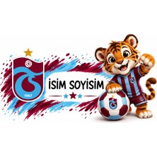 Kırtasiye Turuncu Trabzonspor Temalı 48 Adet Isim Soyisim Etiketi | 3,5 x 6,5 cm Ts2