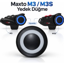 UltraTekno UT-M3B Maxto M3 ve M3S Uyumlu Yedek Düğme, Interkom Ana Kontrol Butonu, Motosiklet Kask Intercom Yedek Parçası