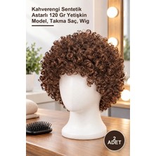 Yenilig 2 Adet Takma Peruk – Kahverengi Sentetik Astarlı 120 gr Yetişkin Model, Takma Saç, Wig