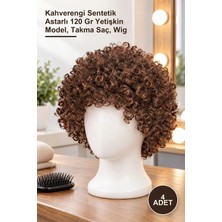 Yenilig 4 Adet Takma Peruk – Kahverengi Sentetik Astarlı 120 gr Yetişkin Model, Takma Saç, Wig