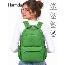 Harmela 2200 Hafif Kullanışlı Okul Çantası Okul Çantası Günlük Okul Sırt Çantası Yeşil
