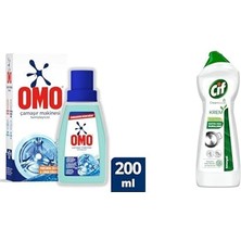 Çamaşır Makinesi Temizleyicisi Çam Esintisi 200 ml ve Cif Krem Yüzey Temizleyici Amonyaklı Yağ ve Kireç Sökücü Leke Çıkarıcı 750 ml