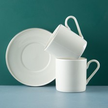 Aryıldız Hazel Platin Desenli 4 Parça Çay Fincan Takımı Renkli 2 Kişilik
