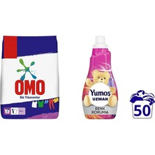 Toz Çamaşır Deterjanı Sık Yıkananlar 5 Kg(1) Yumoş Uzman Konsantre Çamaşır Yumuşatıcısı Renk Koruma Kalıcı Koku 50 Yıkama (1 x 1200 Ml)(2)