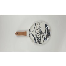 Saplı Porselen Pişirme Tabakları, Meyve, Salata, Sunum Tabağı (Dalgalı)
