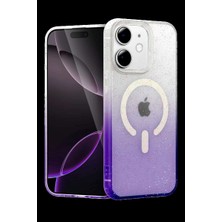 Bin1çeşit iPhone 12 Pummel Shiny Magsafe Kapak - Mor