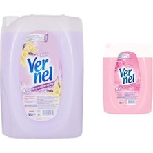 Çamaşır Yumuşatıcısı Aromatherapy Relax, 5 Litre, 50 Yıkama ve Vernel Gülün Büyüsü Çamaşır Yumuşatıcısı, 5l