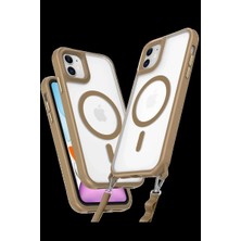 Bin1çeşit iPhone 11 Kılıf Enka Magsafe Silikon Kılıf - Desert