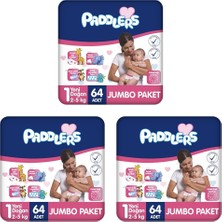 Yenidoğan Bebek Bezi 1 Numara (2-5 Kg) 64 Adet – Jumbo Paket (3 Paketi)