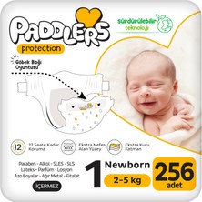 Protection Yenidoğan Bebek Bezi 1 Numara (2-5 Kg) 256 Adet – Ekstra Jumbo Set, Maksimum Koruma
