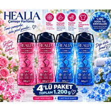 Healia Rose + Blue Quartz 3 In 1 Çamaşır Parfümü %100 Doğal Tuz Kristalleri 300 gr x 4 Ad. 1.200 gr