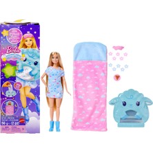 Parti Paketi Bebek ve Aksesuarlar, Pijama Partisi Serisi, Karanlıkta Parlayan Aksesuarlar ve Mavi Pijamalı Bebek Dahil 7 Sürpriz, JMR88