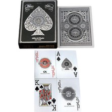 Jumbo Plastik Su Geçirmez Jumbo Blackjack Iskambil Oyun Kağıdı CIN885SLV