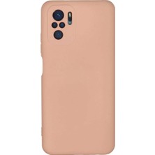 Bin1çeşit Redmi Note 10 Kılıf Nano Içi Kadife Silikon - Pudra