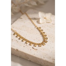 Gold Pirinç Yonca Model Kadın Kolye TJ-BKO11252 Midastech