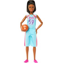 Kariyer Moda Bebek ve Aksesuarları, Taşımak Için Yapılan Esmer Basketbol Oyuncusu Toplu, Çıkarılabilir Üniforma Giyiyor, 22 Bükülebilir Eklemler
