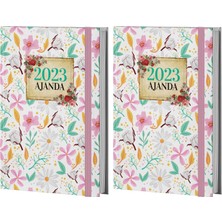 Halk Kitabevi Mor Kelebek Yaz Bahçesi 2023 Ajanda, 13.5X21CM, 128 Sayfa, Ciltli 2li Paket