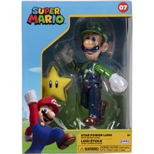 Super Mario Figürü Luigi, Koleksiyoncu Kutusundaki Yıldız, 10 cm Joojee Özel