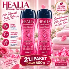 Healia Rose Quartz 3 In 1 Çamaşır Parfümü %100 Doğal Tuz Kristalleri 300 gr x 2 (600 Gr)