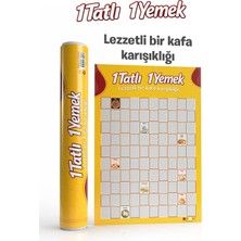 1 Tatlı 1 Yemek Kazı Kazan Poster, Yemek Temalı Eğlenceli Aktivite, Özel Tasarım