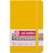 Eskiz Defteri, 80 Yaprak, 9 x 14 Cm, Altın Sarısı