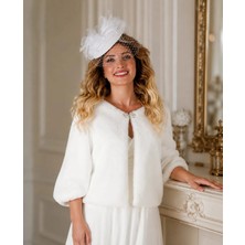 Sed da Exclusive Kırıkbeyaz    Fransız  Kollu  Kürk  Etol,  Bolero, Gelin  Kürkü