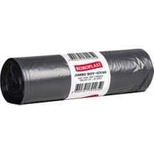 Ekonomik Endüstriyel Çöp Torbası Jumbo Siyah 10’lu 80×110 Cm, Yırtılmaya Dayanıklı, Jumbo Boy Çöp Poşeti, Çift Katlı, Geri Dönüştürülebilir, Fabrika, Inşaat, Depo, Kafe, Otel, Hastane, Bahçe