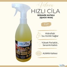 Velvox Seramik Katkılı Hızlı Cila 1l | Oto Cila & Quick Wax | Hidrofobik Koruma, Çizik Kapama, Alman Kalitesi