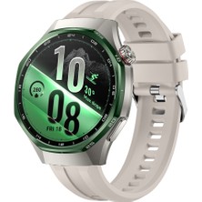 Sneezy Huawei Watch Gt7 Pro 46MM Ile Uyumlu Spor Silikon Metal Tokalı Soft Saat Kordonu