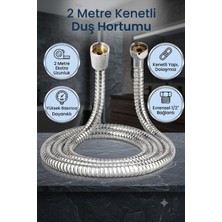 Banyo Spiral Duş Hortumu 2 Metre Kenetli Duş Hortum Zinciri